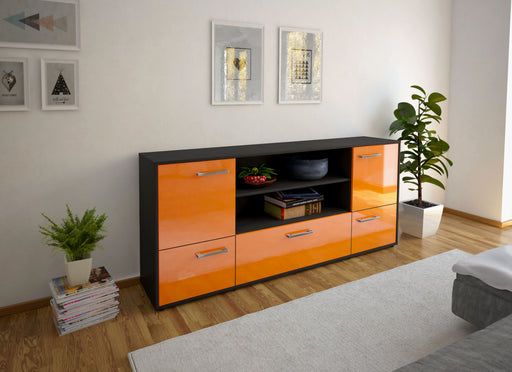 Sideboard Emanuela, Orange Front (180x79x35cm) - Dekati GmbH