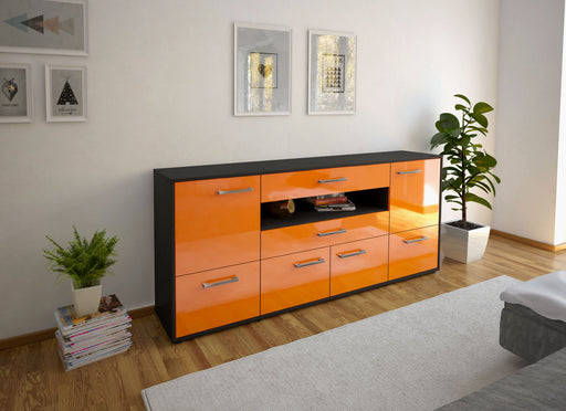 Sideboard Emely, Orange Front (180x79x35cm) - Dekati GmbH