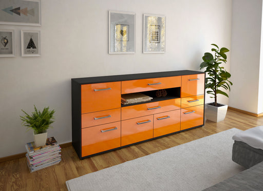 Sideboard Emerelda, Orange Front (180x79x35cm) - Dekati GmbH