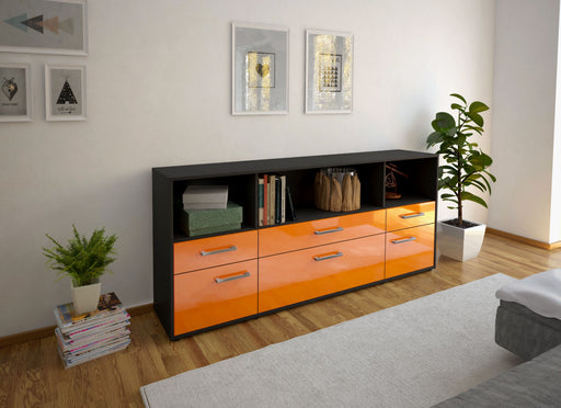 Sideboard Estella, Orange Front (180x79x35cm) - Dekati GmbH