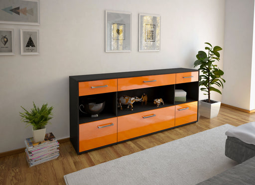 Sideboard Fabiana, Orange Front (180x79x35cm) - Dekati GmbH