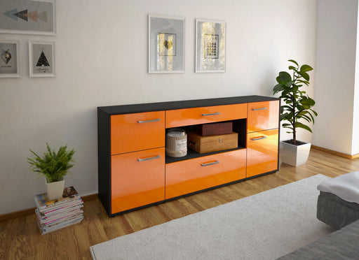 Sideboard Fabiola, Orange Front (180x79x35cm) - Dekati GmbH