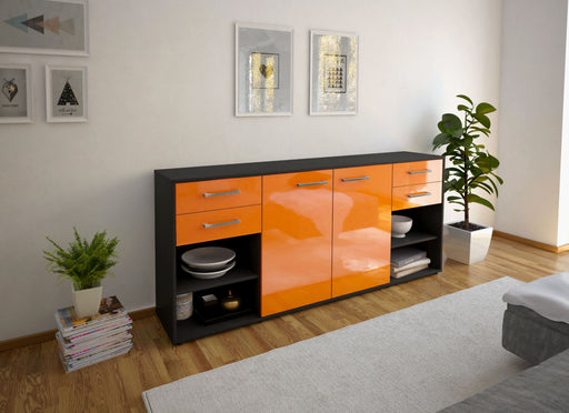 Sideboard Franka, Orange Front (180x79x35cm) - Dekati GmbH