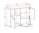 Sideboard Carina, Beton Maß ( 92x79x35cm) - Dekati GmbH