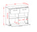 Sideboard Cosima, Beton Maß ( 92x79x35cm) - Dekati GmbH