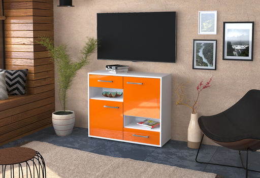 Sideboard Carmelina, Orange Front (92x79x35cm) - Dekati GmbH