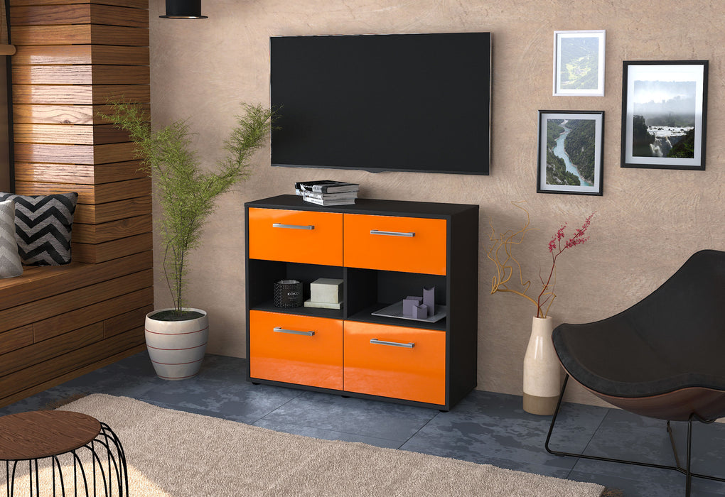 Sideboard Carmen, Orange Front (92x79x35cm) - Dekati GmbH