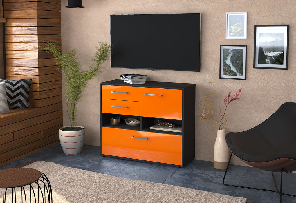 Sideboard Cornelia, Orange Front (92x79x35cm) - Dekati GmbH