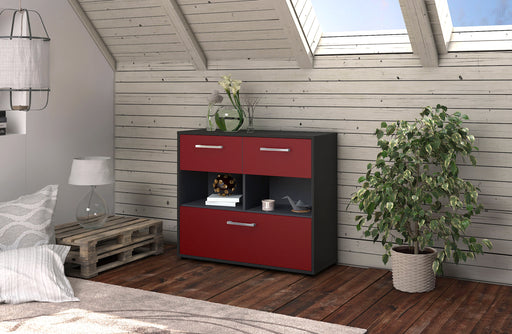 Sideboard Cosima, Rot Front (92x79x35cm) - Dekati GmbH