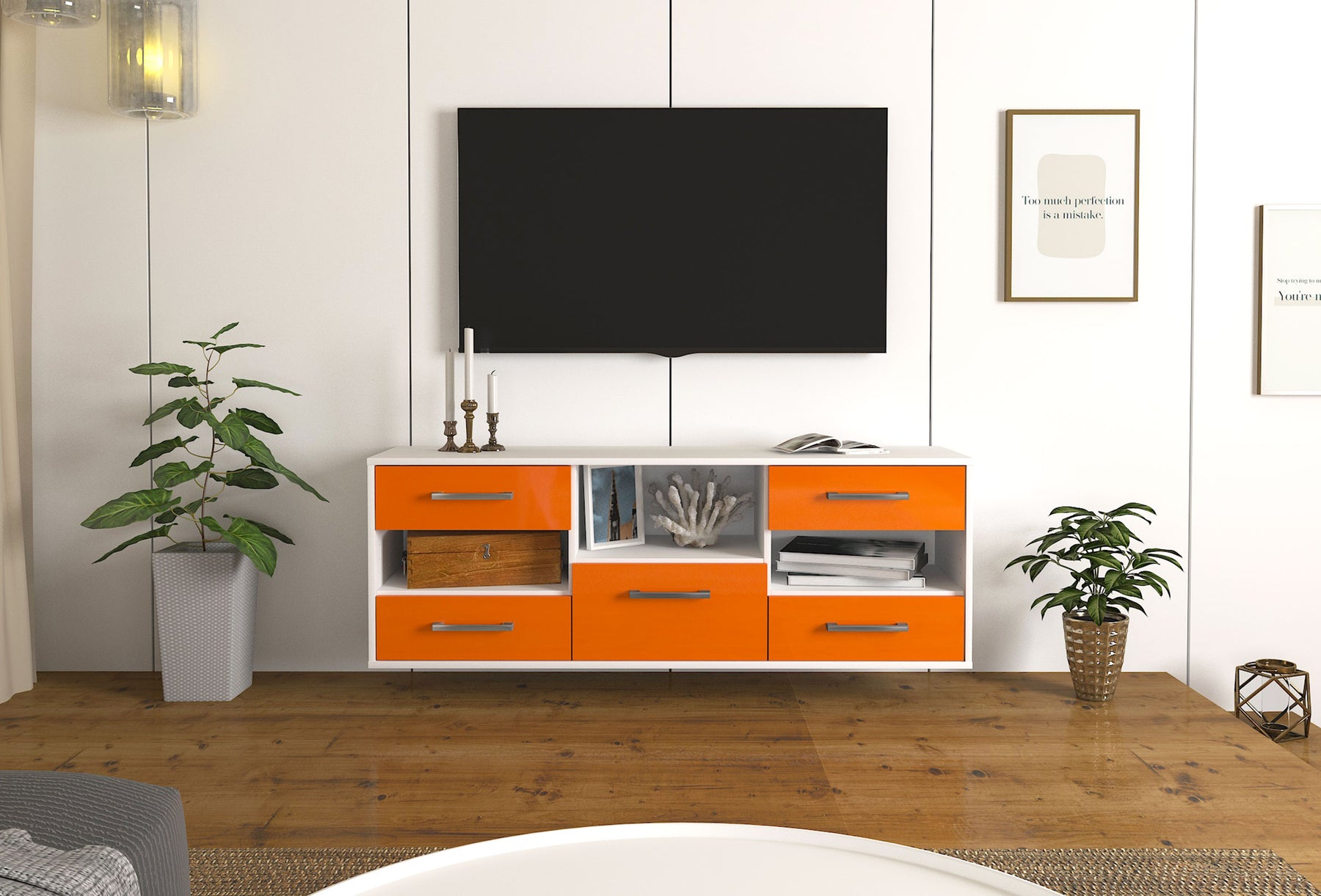 Lowboard Santa Ana, Orange Studio ( 136x49x35cm) - Dekati GmbH
