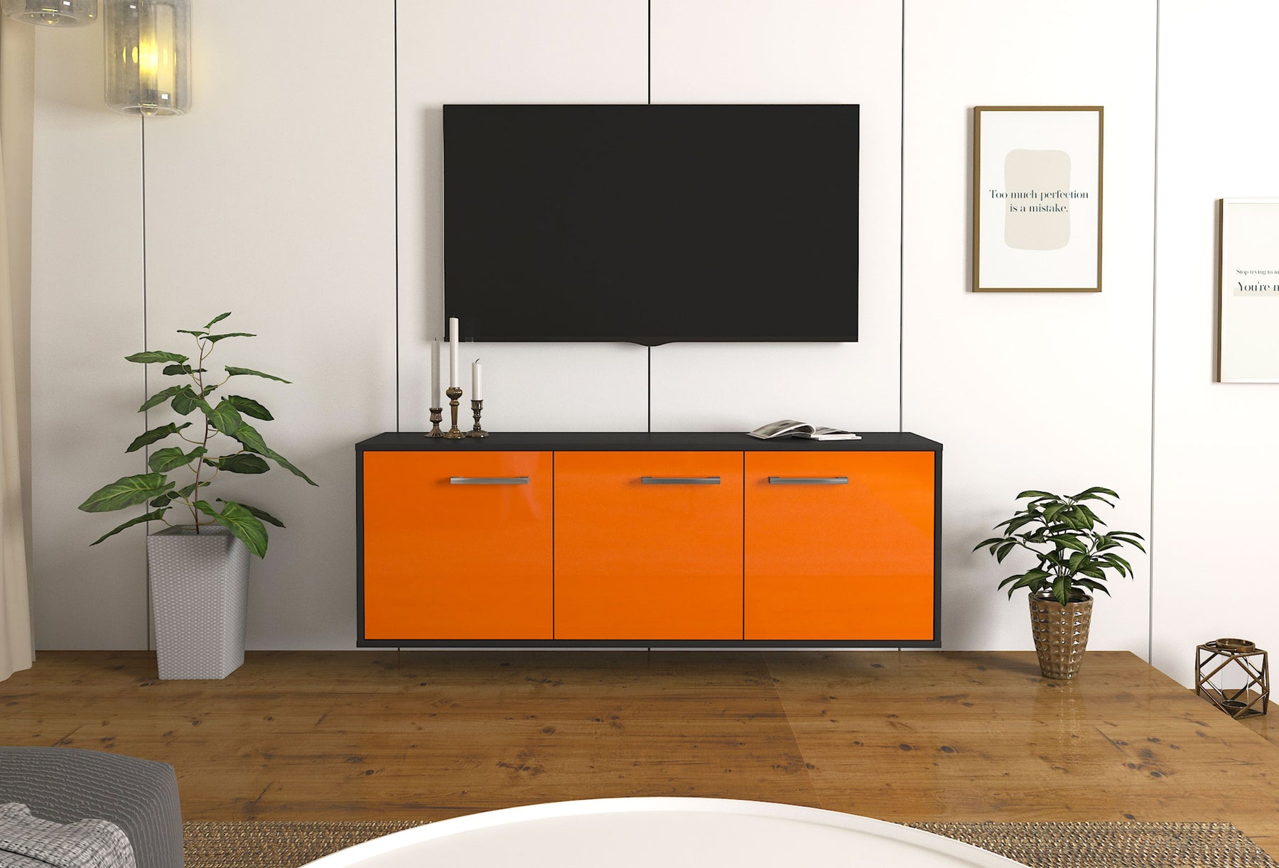 Lowboard Seattle, Orange Studio (136x49x35cm) - Dekati GmbH