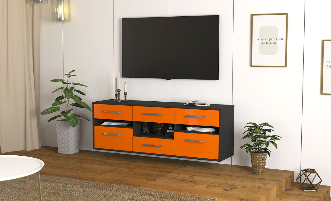 Lowboard Arlington, Orange Front (136x49x35cm) - Dekati GmbH