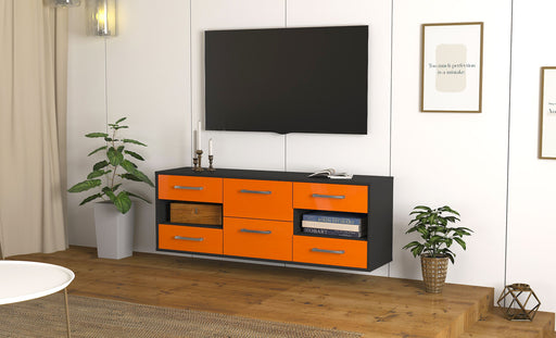 Lowboard Wichita, Orange Front (136x49x35cm) - Dekati GmbH
