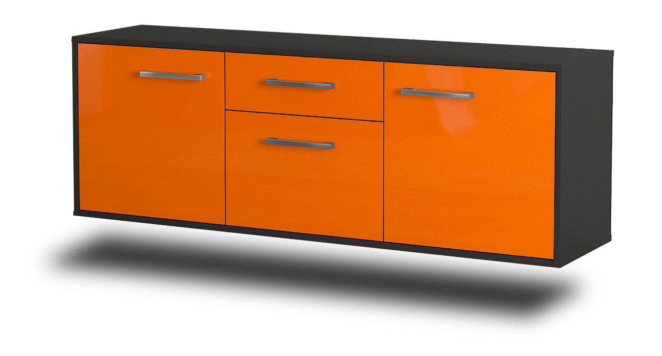 Lowboard Cleveland, Orange Seite (136x49x35cm) - Dekati GmbH