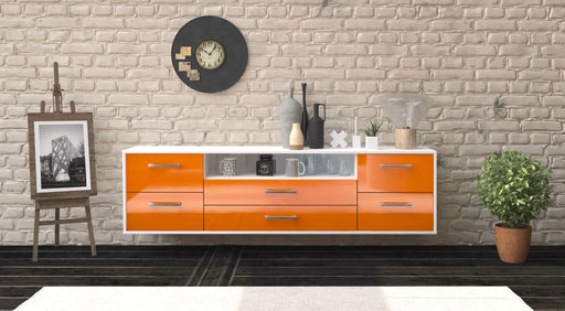 Lowboard Fort Wayne, Orange Studio (180x49x35cm) - Dekati GmbH