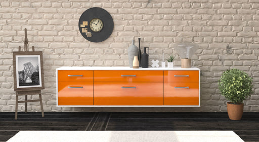 Lowboard Baton Rouge, Orange Studio (180x49x35cm) - Dekati GmbH