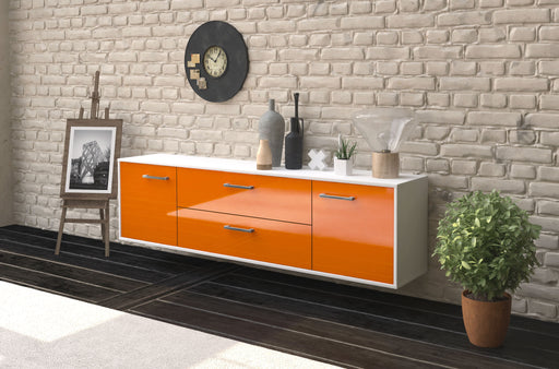 Lowboard Cincinnati, Orange Front (180x49x35cm) - Dekati GmbH
