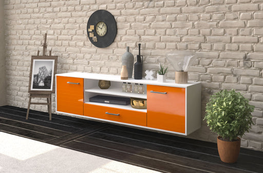 Lowboard Corpus Christi, Orange Front (180x49x35cm) - Dekati GmbH