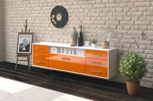 Lowboard New Orleans, Orange Front (180x49x35cm) - Dekati GmbH