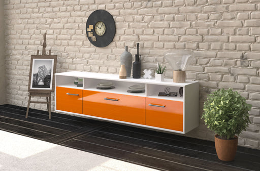 Lowboard Durham, Orange Front (180x49x35cm) - Dekati GmbH