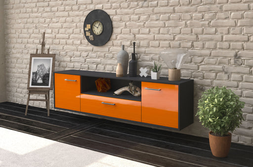 Lowboard Bakersfield, Orange Front (180x49x35cm) - Dekati GmbH