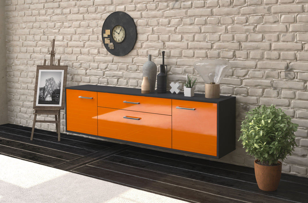 Lowboard Aurora, Orange Front (180x49x35cm) - Dekati GmbH