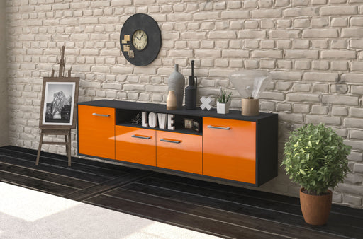 Lowboard Toledo, Orange Front (180x49x35cm) - Dekati GmbH