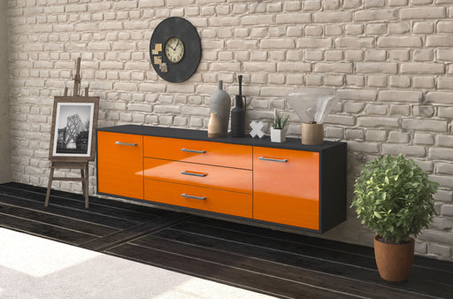 Lowboard Riverside, Orange Front (180x49x35cm) - Dekati GmbH