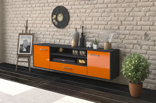 Lowboard Corpus Christi, Orange Front (180x49x35cm) - Dekati GmbH