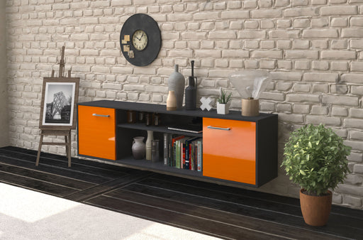 Lowboard Newark, Orange Front (180x49x35cm) - Dekati GmbH