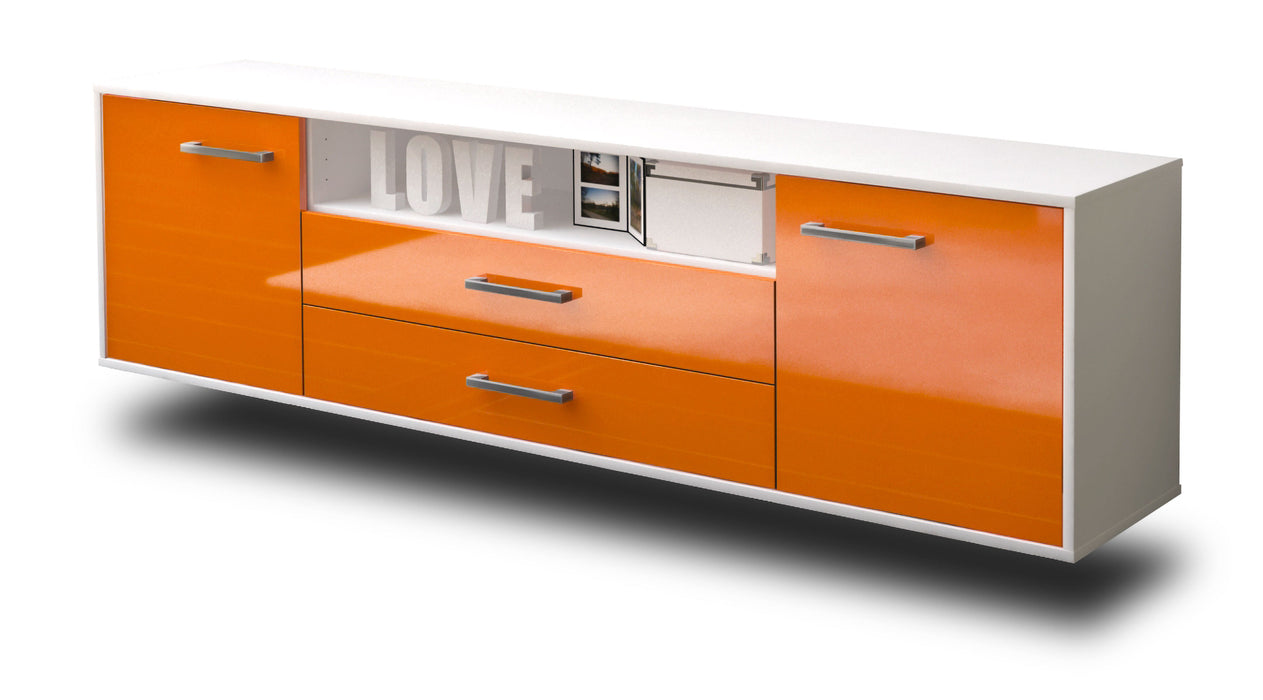 Lowboard Stockton, Orange Seite (180x49x35cm) - Dekati GmbH