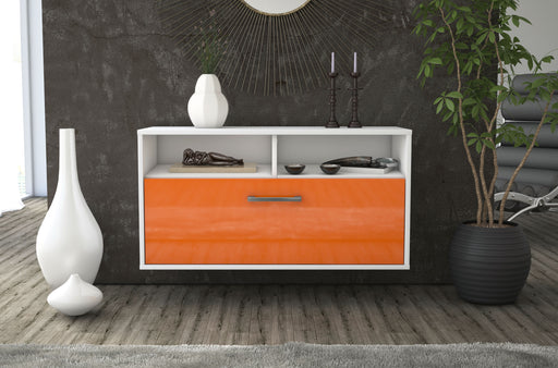 Lowboard hängend mit Griffen Dallas, Orange Studio ( 92x49x35cm) - Dekati GmbH