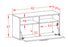 Lowboard hängend mit Griffen Dallas, Beton Maß ( 92x49x35cm) - Dekati GmbH
