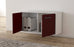 Lowboard hängend mit Griffen New York City, Bordeaux Offen ( 92x49x35cm) - Dekati GmbH