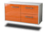 Lowboard hängend mit Griffen Chicago, Orange Seite ( 92x49x35cm) - Dekati GmbH