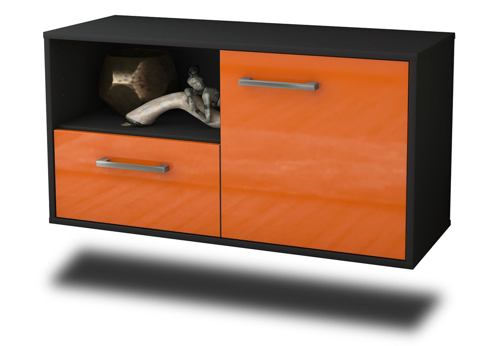 Lowboard hängend mit Griffen Phoenix, Orange Seite ( 92x49x35cm) - Dekati GmbH