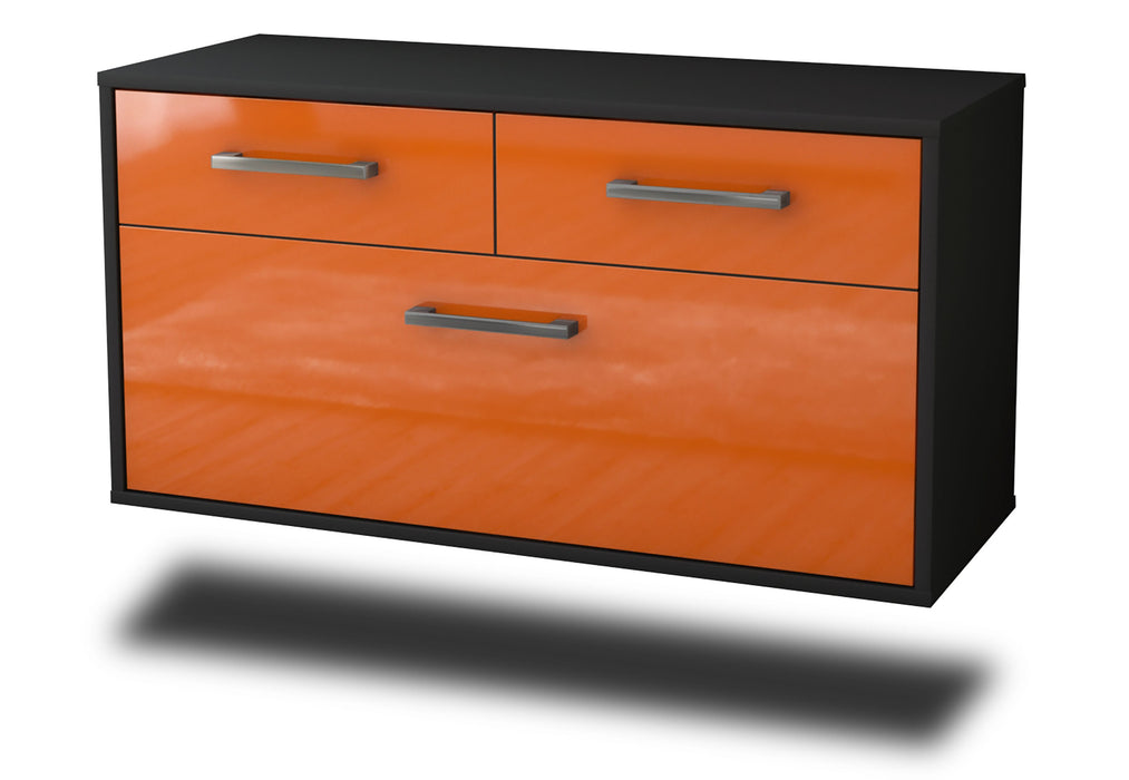 Lowboard hängend mit Griffen San Diego, Orange Seite ( 92x49x35cm) - Dekati GmbH