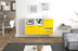 Sideboard Salinas, Gelb Studio (136x79x35cm) - Dekati GmbH