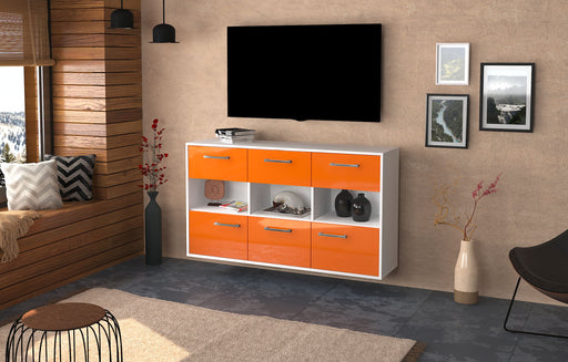 Sideboard Paterson, Orange Front (136x79x35cm) - Dekati GmbH