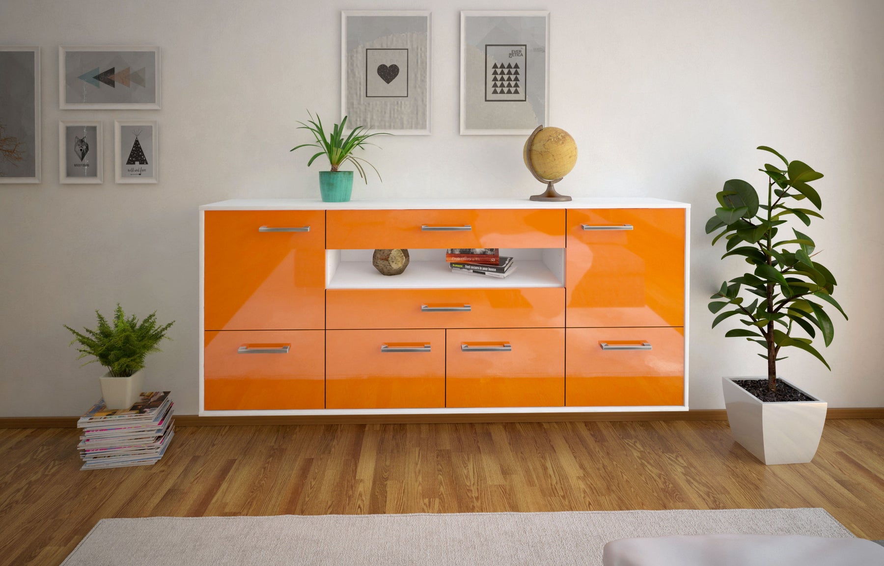 Sideboard McAllen, Orange Studio (180x79x35cm) - Dekati GmbH