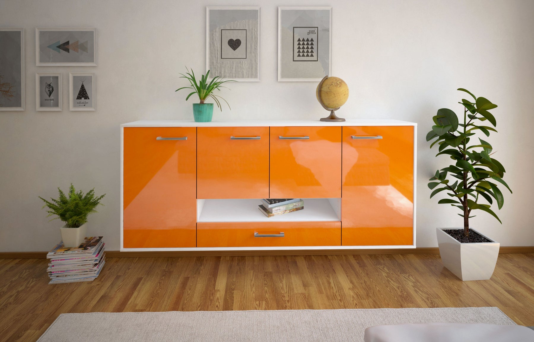 Sideboard Abilene, Orange Studio (180x79x35cm) - Dekati GmbH