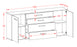 Sideboard Bridgeport, Walnuss Maß (180x79x35cm) - Dekati GmbH