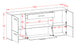 Sideboard East Los Angeles, Grau Maß (180x79x35cm) - Dekati GmbH