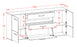 Sideboard Savannah, Lila Maß (180x79x35cm) - Dekati GmbH