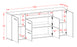 Sideboard Carrollton, Pinie Maß (180x79x35cm) - Dekati GmbH
