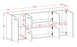 Sideboard Stamford, Bordeaux Maß (180x79x35cm) - Dekati GmbH