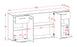 Sideboard Santa Clara, Beton Maß (180x79x35cm) - Dekati GmbH