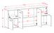 Sideboard Costa Mesa, Beton Maß (180x79x35cm) - Dekati GmbH