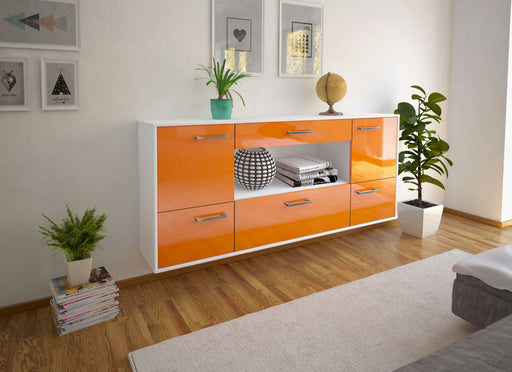Sideboard East Los Angeles, Orange Front (180x79x35cm) - Dekati GmbH