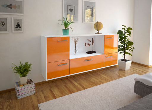 Sideboard Sunnyvale, Orange Front (180x79x35cm) - Dekati GmbH